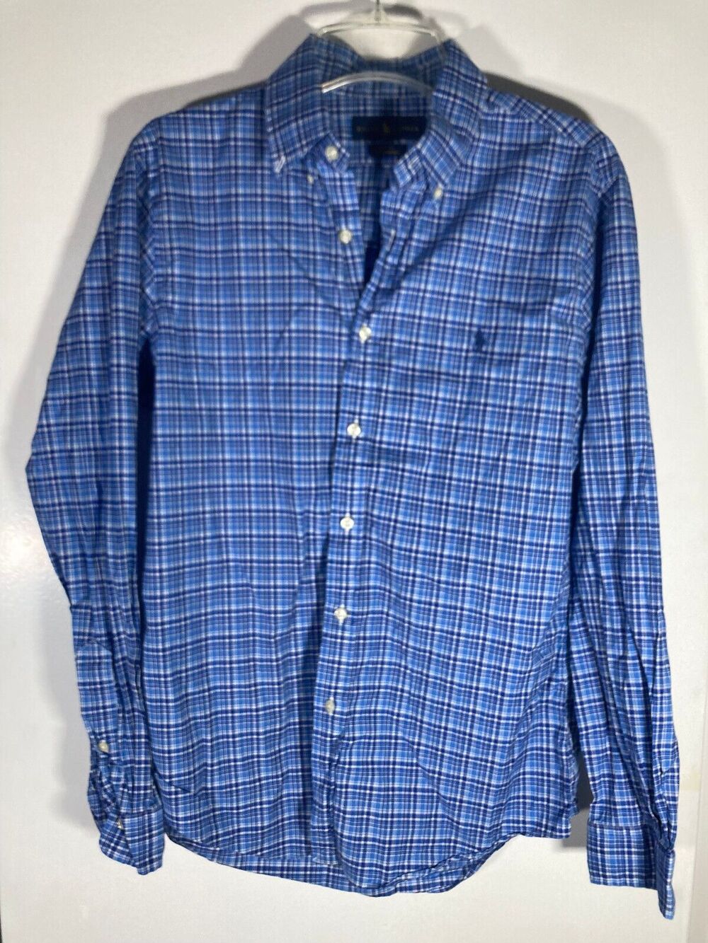Ralph Lauren • Blue Label Classic Fit Pony • Vintage Oxford Shirt Mens (M) 90s